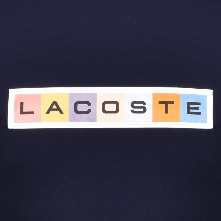 Alternative Image for ProductLacoste Crew Neck Logo T Shirt Navy3